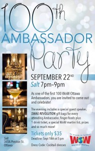 Ottawa - 100th Ambassador Party @ Salt | Ottawa | Ontario | Canada
